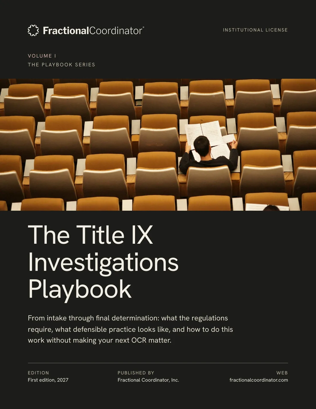 Cover of The Title IX Investigations Playbook