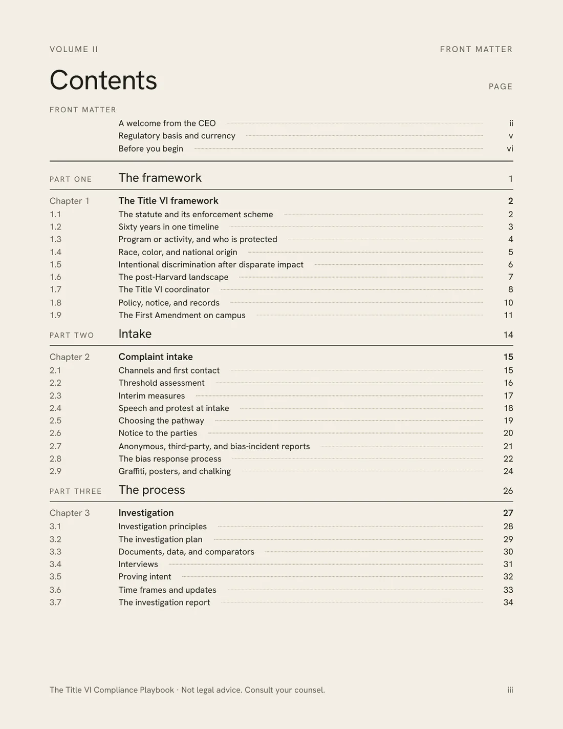 Sample page 2 of 4 from The Title VI Compliance Playbook